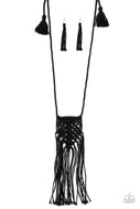 Macrame Mantra - Black - Paparazzi Accessories