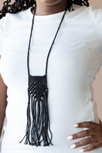 Load image into Gallery viewer, Macrame Mantra - Black - Paparazzi Accessories