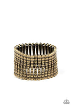 Load image into Gallery viewer, Level The Field - Brass - Paparazzi Accessories