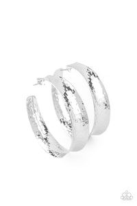 Fearlessly Flared - Silver - Paparazzi Accessories