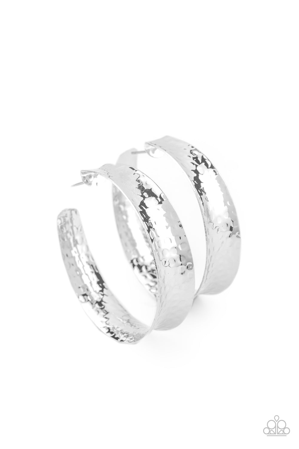 Fearlessly Flared - Silver - Paparazzi Accessories
