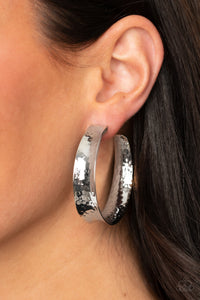 Fearlessly Flared - Silver - Paparazzi Accessories