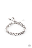 SUEDE Side to Side - Silver - Paparazzi Accessories