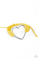 Playing With My HEARTSTRINGS - Yellow - Paparazzi Accessories