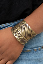 Load image into Gallery viewer, Where Theres a QUILL, Theres a Way - Brass - Paparazzi Accessories