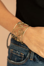 Load image into Gallery viewer, Groovy Sensations - Brass - Paparazzi Accessories