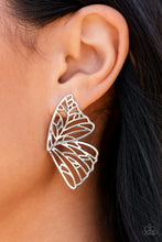 Load image into Gallery viewer, Butterfly Frills - Silver - Paparazzi Accessories