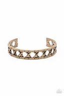 In Over Your METALHEAD - Brass - Paparazzi Accessories