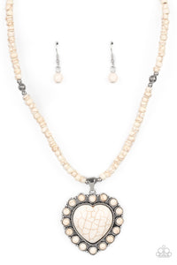 A Heart Of Stone - White - Paparazzi Accessories