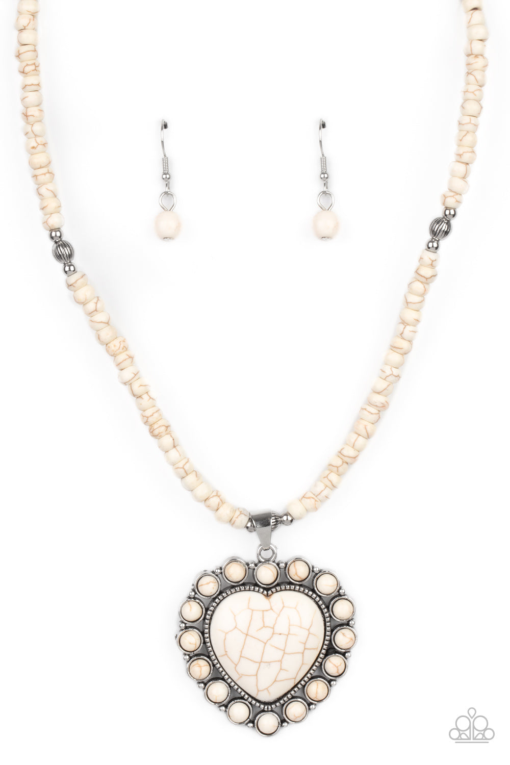 A Heart Of Stone - White - Paparazzi Accessories