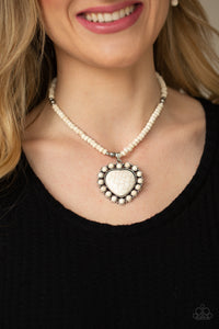 A Heart Of Stone - White - Paparazzi Accessories