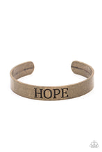 Load image into Gallery viewer, Hope Makes The World Go Round - Brass - Paparazzi Accessories