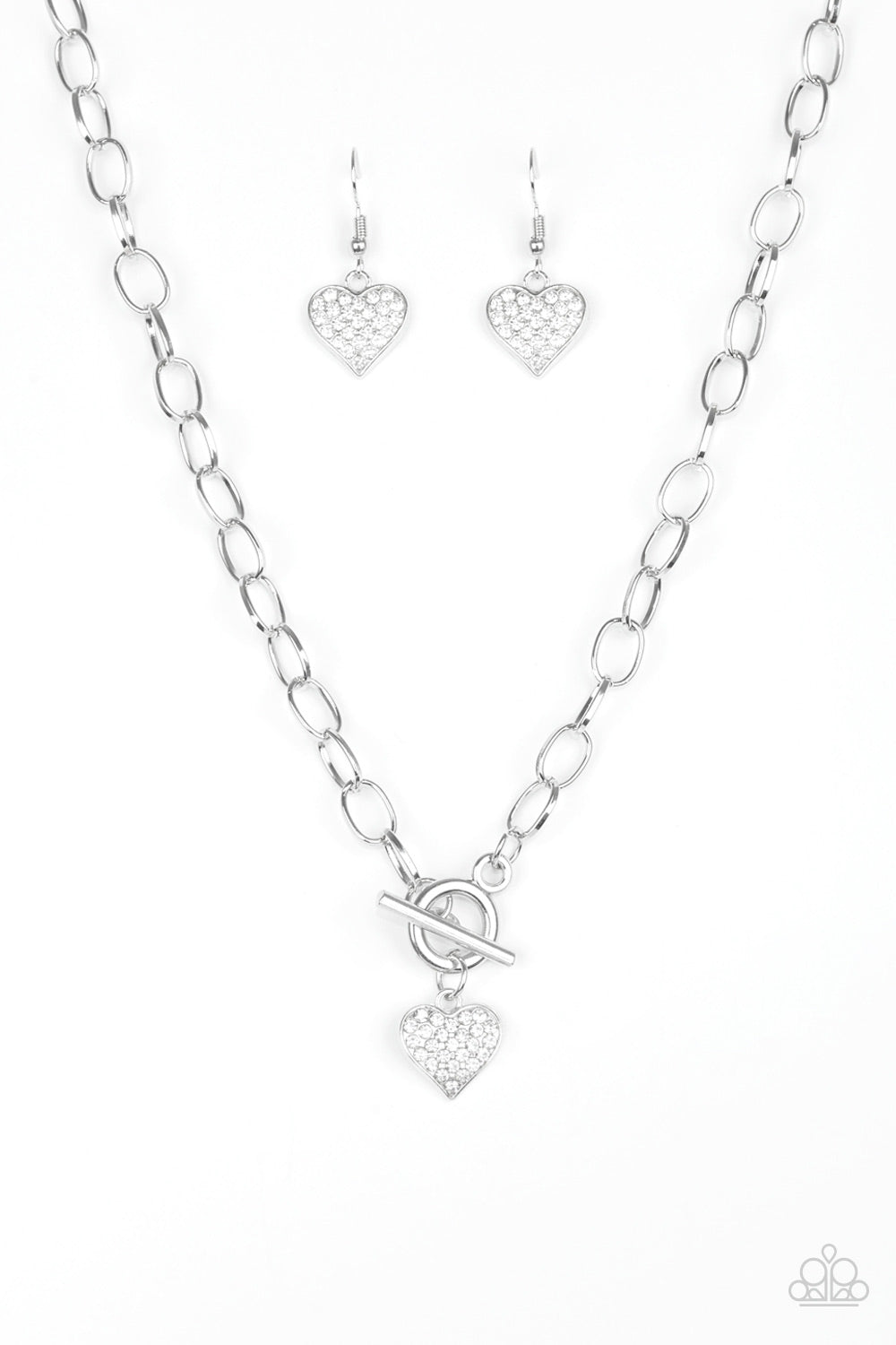 Harvard Hearts - White - Paparazzi Accessories