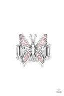 Blinged Out Butterfly - Pink - Paparazzi Accessories