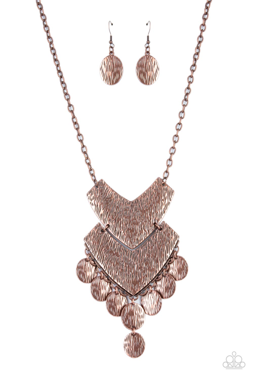 Simple sheen online copper necklace paparazzi