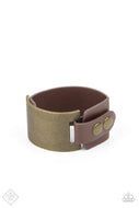 Studded Synchronism - Brass - Paparazzi Accessories