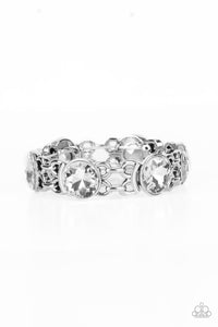 Devoted to Drama - White - Paparazzi Accessories
