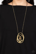 Load image into Gallery viewer, Luminous Labyrinth - Brass - Paparazzi Accessories