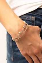 Load image into Gallery viewer, Spontaneous Shimmer - Gold - Paparazzi Accessories
