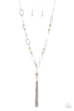 Load image into Gallery viewer, Taken with Tassels - White - Paparazzi Accessories