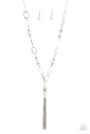 Taken with Tassels - White - Paparazzi Accessories