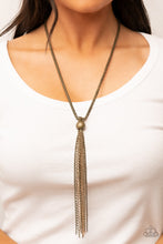 Load image into Gallery viewer, Metallic MESH-Up - Brass - Paparazzi Accessories