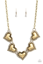 Load image into Gallery viewer, Kindred Hearts - Brass - Paparazzi Accessories