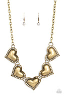 Kindred Hearts - Brass - Paparazzi Accessories