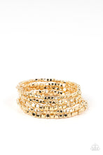 Load image into Gallery viewer, Right on CUBE - Gold - Paparazzi Accessories