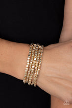 Load image into Gallery viewer, Right on CUBE - Gold - Paparazzi Accessories