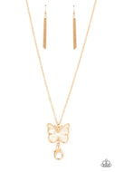 Gives Me Butterflies - Gold - Paparazzi Accessories