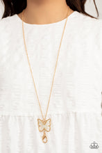 Load image into Gallery viewer, Gives Me Butterflies - Gold - Paparazzi Accessories