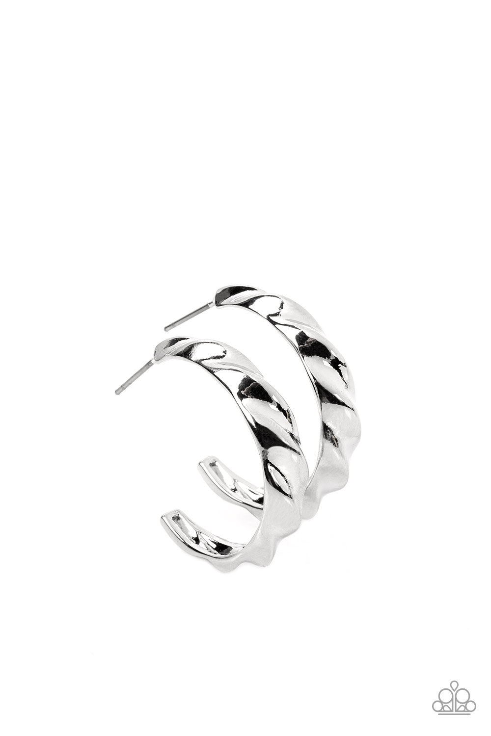 HOOP it Up - Silver - Paparazzi Accessories