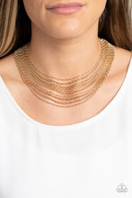 Load image into Gallery viewer, Cascading Chains - Gold - Paparazzi Accessories