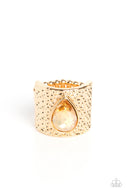 Singed Shape - Gold - Paparazzi Accessories