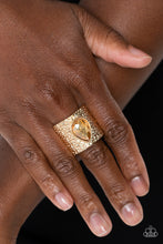 Load image into Gallery viewer, Singed Shape - Gold - Paparazzi Accessories