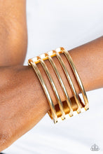 Load image into Gallery viewer, Wayward Warrior - Gold - Paparazzi Accessories