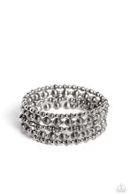 Load image into Gallery viewer, Striped Stack - Silver - Paparazzi Accessories