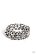 Striped Stack - Silver - Paparazzi Accessories