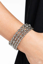 Load image into Gallery viewer, Striped Stack - Silver - Paparazzi Accessories