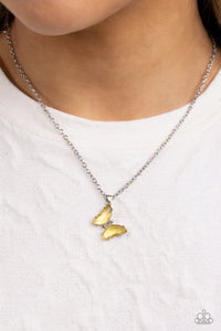 Butterfly Lullaby - Yellow - Paparazzi Accessories
