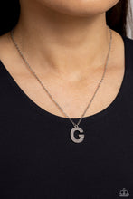 Load image into Gallery viewer, Leave Your Initials - Silver - G - Paparazzi Accessories