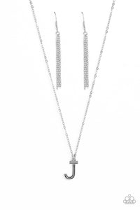 Leave Your Initials - Silver - J - Paparazzi Accessories