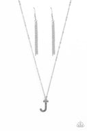 Leave Your Initials - Silver - J - Paparazzi Accessories