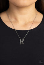 Load image into Gallery viewer, Leave Your Initials - Silver - K - Paparazzi Accessories