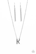 Load image into Gallery viewer, Leave Your Initials - Silver - K - Paparazzi Accessories