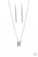 Leave Your Initials - Silver - K - Paparazzi Accessories