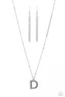 Leave Your Initials - Silver - D - Paparazzi Accessories