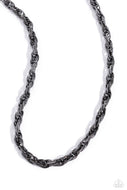 Braided Ballad - Black - Paparazzi Accessories