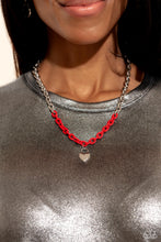 Load image into Gallery viewer, Locked Down - Locked and Loved - Red - Paparazzi Accessories